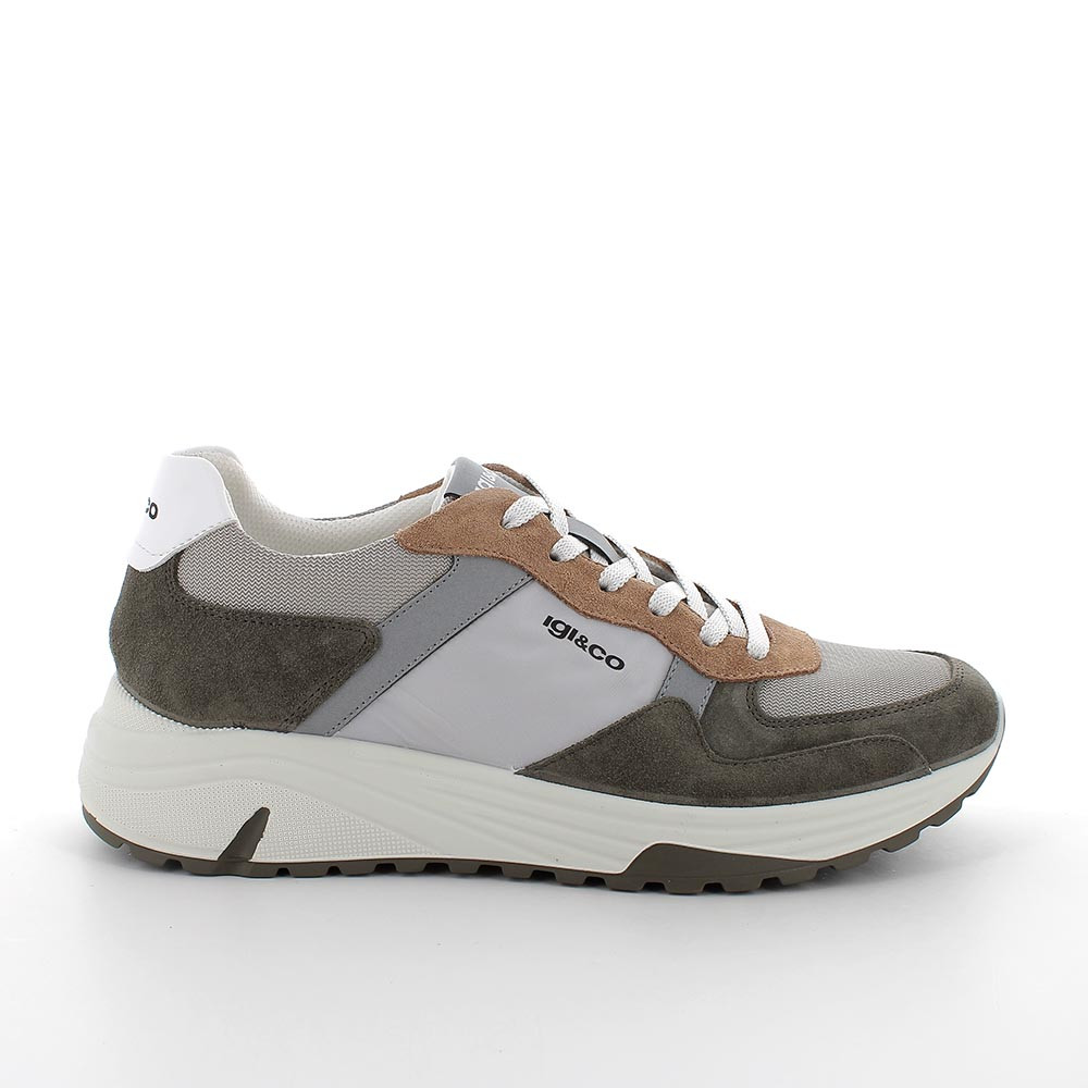 Sneakers da uomo militare-perla, Taglia 42 - IgieCo
