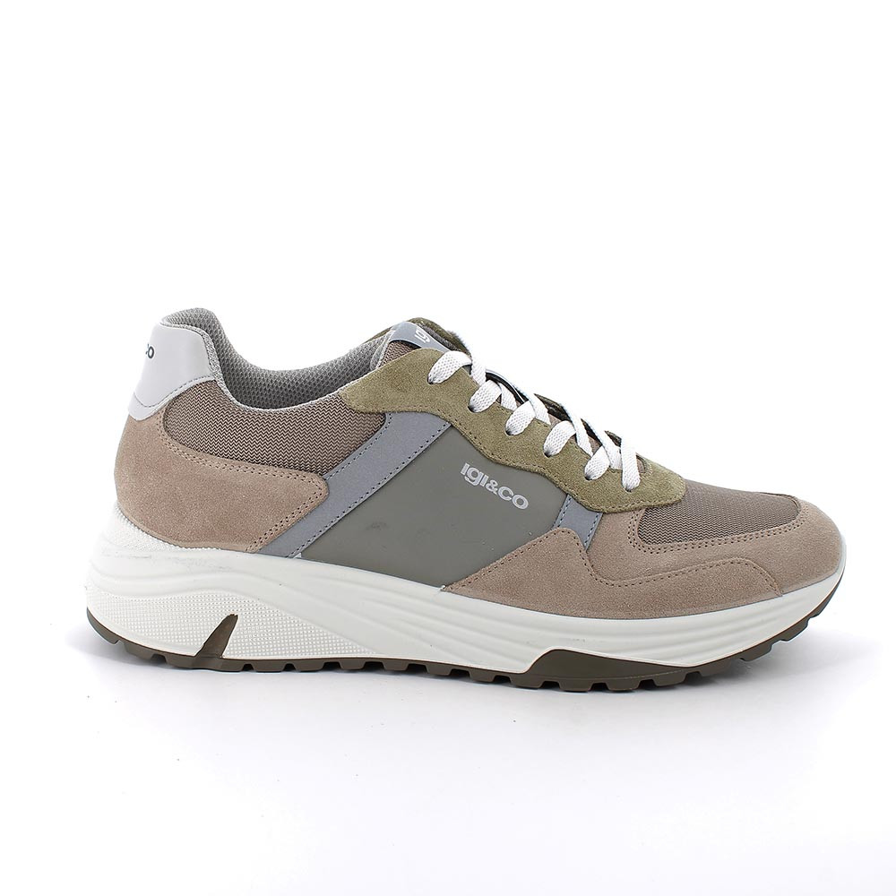 Sneakers da uomo beige-fango, Taglia 43 - IgieCo