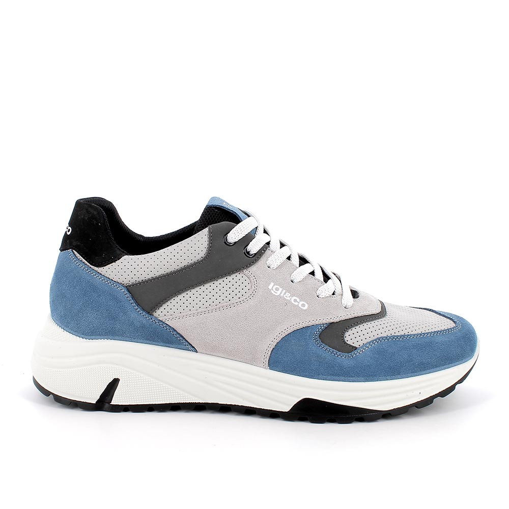 Sneakers in pelle da uomo jeans, Taglia 41 - IgieCo
