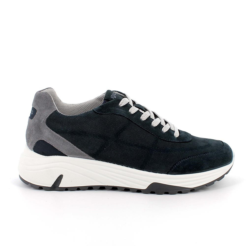 Sneakers in pelle da uomo blu, Taglia 42 - IgieCo