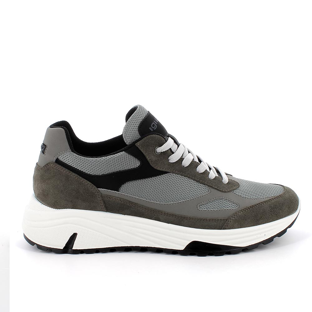 Sneakers da uomo militare-grigio, Taglia 46 - IgieCo