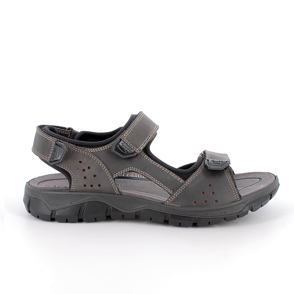 Sandali in pelle da uomo grigio, Taglia 44 - IgieCo
