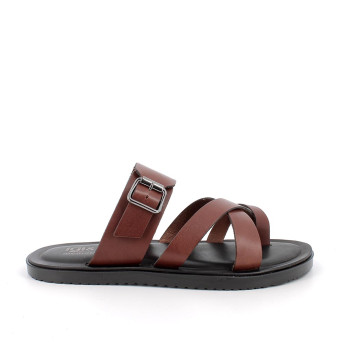 MANN FLIP FLOP SANDALE BRAUN MIT SCHNALLE MANN FLIP FLOP SANDALE BRAUN MIT SCHNALLE