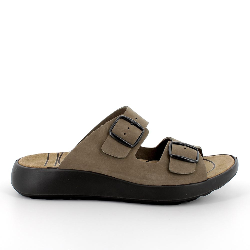 Sandali in pelle da uomo verde militare, Taglia 41 - IgieCo