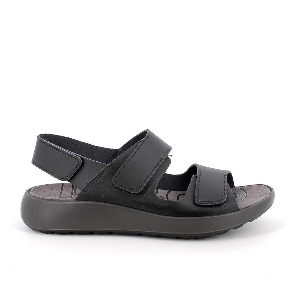Sandali in pelle da uomo nero, Taglia 40 - IgieCo