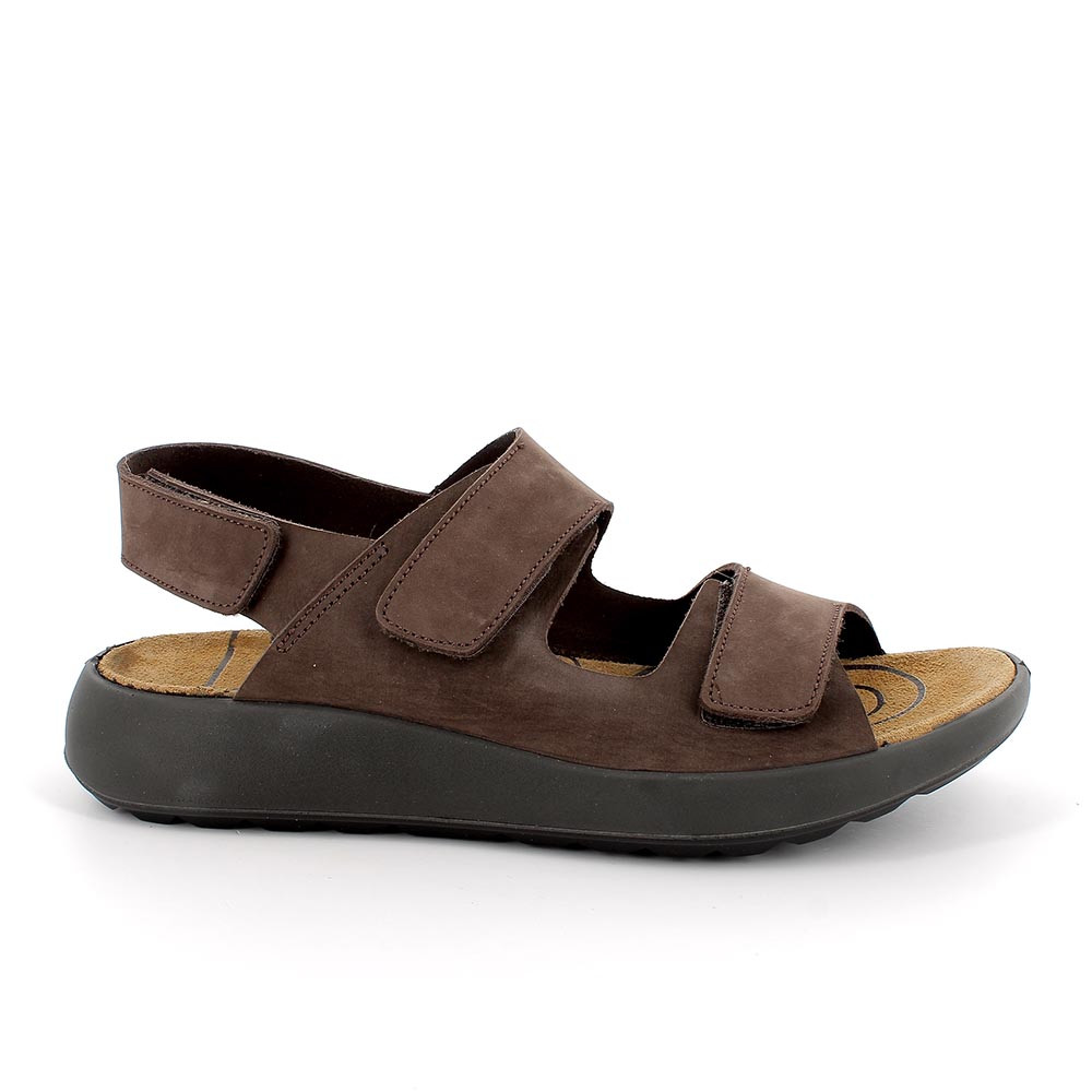 Sandali da uomo marrone con strap, Taglia 40 - IgieCo