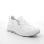 Slip on shoe with wedge for women white with zip Slip on shoe with wedge for women white with zip