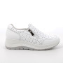 Slip on shoe with wedge for women white with zip Slip on shoe with wedge for women white with zip