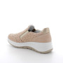 Slip on con zeppa da donna beige con zip Slip on con zeppa da donna beige con zip