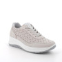 Chaussure avec coin pour femme beige et gris avec lacets Chaussure avec coin pour femme beige et gris avec lacets