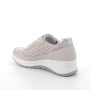 Shoes with wedge for women beige and grey with laces Shoes with wedge for women beige and grey with laces