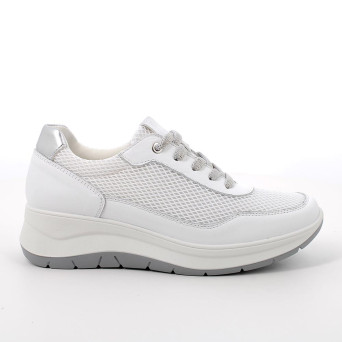 Shoes with wedge for women white with laces Shoes with wedge for women white with laces