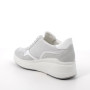 Sneaker avec coin pour femme blanc et argent avec zip Sneaker avec coin pour femme blanc et argent avec zip