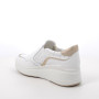 Zapatillas slip on con cuña para mujer blanco con cremallera Zapatillas slip on con cuña para mujer blanco con cremallera