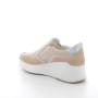 Slip on con zeppa da donna beige con zip Slip on con zeppa da donna beige con zip