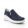 Slip on shoe with wedge for women blue with zip Slip on shoe with wedge for women blue with zip