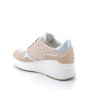 Sneakers with wedge for women beige with zip Sneakers with wedge for women beige with zip
