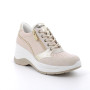 Sneakers with wedge for women beige with zip Sneakers with wedge for women beige with zip