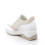 Sneakers with wedge for women white with zip Sneakers with wedge for women white with zip