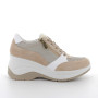 DAME SNEAKER MIT KEILABSATZ BEIGE MIT ZIP DAME SNEAKER MIT KEILABSATZ BEIGE MIT ZIP