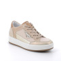 Sneakers for women beige and platinum with laces Sneakers for women beige and platinum with laces