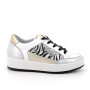 DAME SNEAKER WEISS UND SILBER MIT SENKEL DAME SNEAKER WEISS UND SILBER MIT SENKEL