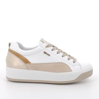 Sneakers for women white and beige with laces Sneakers for women white and beige with laces