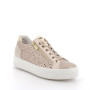 Sneakers da donna platino e beige con zip Sneakers da donna platino e beige con zip