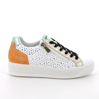 Sneakers for women white and yellow with zip Sneakers for women white and yellow with zip