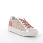 Sneakers da donna beige e rosa con zip Sneakers da donna beige e rosa con zip