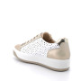 DAME SNEAKER BEIGE UND WEISS MIT ZIP DAME SNEAKER BEIGE UND WEISS MIT ZIP