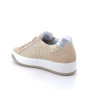 Sneakers for women beige and platinum with zip Sneakers for women beige and platinum with zip