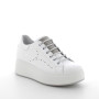 Sneakers with wedge for women white and silver with laces Sneakers with wedge for women white and silver with laces