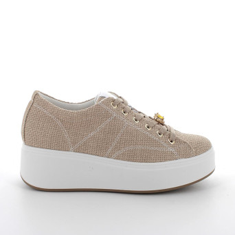 DAME SNEAKER MIT KEILABSATZ BEIGE MIT SENKEL DAME SNEAKER MIT KEILABSATZ BEIGE MIT SENKEL