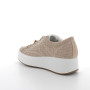 Sneakers con zeppa da donna beige con lacci Sneakers con zeppa da donna beige con lacci