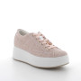 Sneaker avec coin pour femme rose avec lacets Sneaker avec coin pour femme rose avec lacets