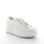 Sneakers con zeppa da donna bianco con lacci Sneakers con zeppa da donna bianco con lacci