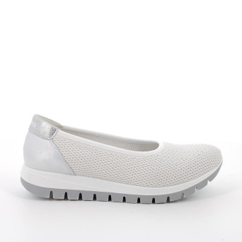 DAME BALLERINA WEISS MIT ELASTIK DAME BALLERINA WEISS MIT ELASTIK