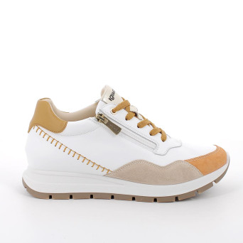 Sneakers for women white and yellow with zip Sneakers for women white and yellow with zip