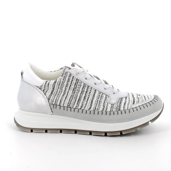 Sneaker pour femme blanc et noir avec zip Sneaker pour femme blanc et noir avec zip
