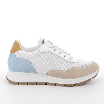DAME SNEAKER WEISS UND BEIGE MIT SENKEL DAME SNEAKER WEISS UND BEIGE MIT SENKEL