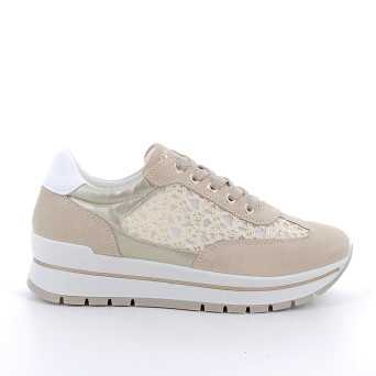 DAME SNEAKER BEIGE MIT SENKEL DAME SNEAKER BEIGE MIT SENKEL