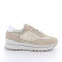 Sneakers da donna beige con lacci Sneakers da donna beige con lacci