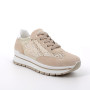 Sneakers da donna beige con lacci Sneakers da donna beige con lacci