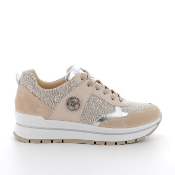 Deportivo para mujer beige con cordones Deportivo para mujer beige con cordones