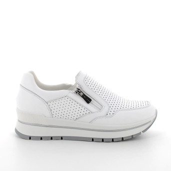 Slip on pour femme blanc avec zip Slip on pour femme blanc avec zip