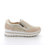 Slip on da donna platino e beige con zip Slip on da donna platino e beige con zip