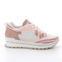 Zapatillas deportivas ecosostenibles para mujer blanco y rosa con cordones Zapatillas deportivas ecosostenibles para mujer blanco y rosa con cordones