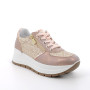 Sneakers with wedge for women pink and beige with zip Sneakers with wedge for women pink and beige with zip