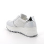 Sneaker avec coin pour femme argent et blanc avec zip Sneaker avec coin pour femme argent et blanc avec zip
